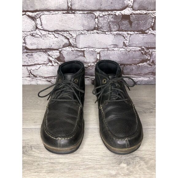 OluKai Hamakua Chukka Black Leather Lace Up Boots Men Sz 9.5M US/42EU 10304-4063 main image 14